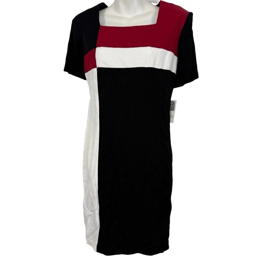 Betsy's Things Petites 90s Vintage NWT Short Sleeve USA Made Sheath Dress sz 14